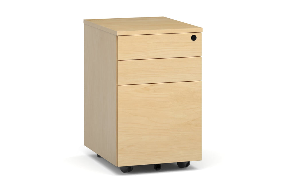 Uniform Melamine Mobile Pedestal-maple  
