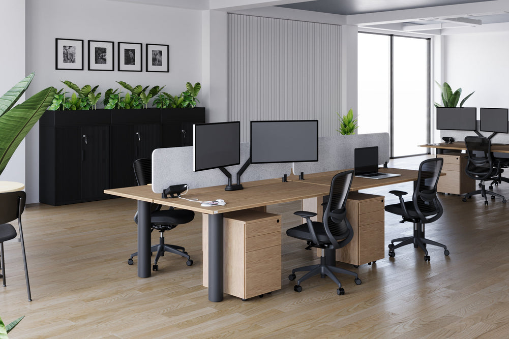 Uniform Melamine Mobile Pedestal-maple  