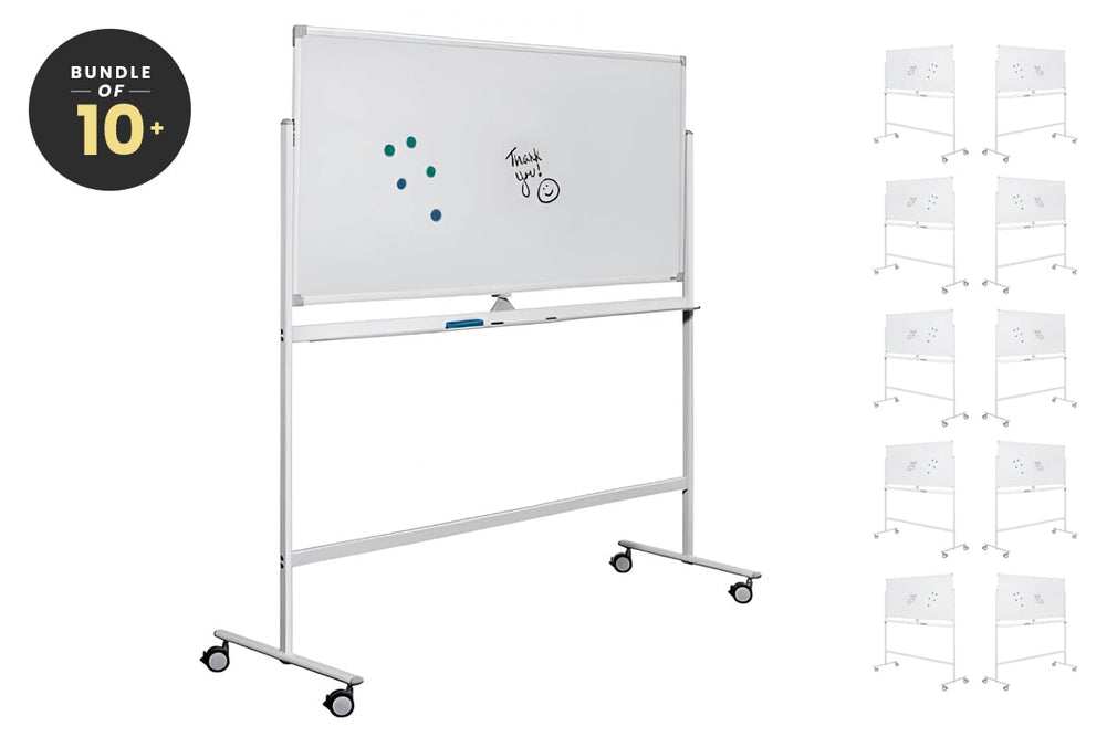 JasonL Mobile Magnetic Whiteboard Double Sided Pivoting-1500 x 900  