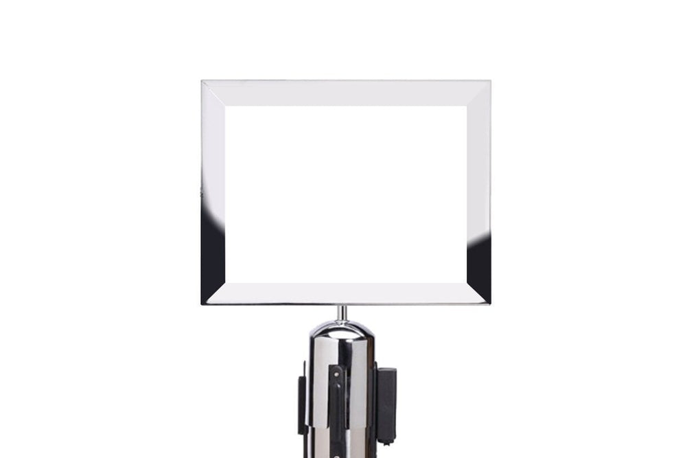 JasonL Rope Barrier Bollard - Silver Set of 2-A4 sign landscape frame  