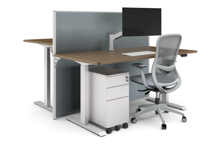Environmental image of Just Right Height Adjustable 2 Person Bench Workstation [1400L x 700W]