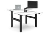 Just Right Height Adjustable 2 Person H-Bench Workstation - Black Frame [1200L x 700W] - Thumbnail 6 