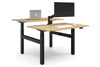 Just Right Height Adjustable 2 Person H-Bench Workstation - Black Frame [1200L x 800W with Cable Scallop] - Thumbnail 7 