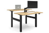 Just Right Height Adjustable 2 Person H-Bench Workstation - Black Frame [1400L x 700W] - Thumbnail 7 