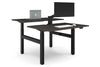 Just Right Height Adjustable 2 Person H-Bench Workstation - Black Frame [1400L x 800W with Cable Scallop] - Thumbnail 9 