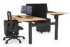 Just Right Height Adjustable 2 Person H-Bench Workstation - Black Frame [1400L x 800W with Cable Scallop] - Thumbnail 24 