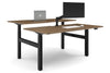 Just Right Height Adjustable 2 Person H-Bench Workstation - Black Frame [1800L x 800W with Cable Scallop] - Thumbnail 8 