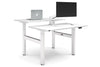Just Right Height Adjustable 2 Person H-Bench Workstation - White Frame [1200L x 700W] - Thumbnail 6 