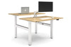 Just Right Height Adjustable 2 Person H-Bench Workstation - White Frame [1200L x 800W with Cable Scallop] - Thumbnail 7 