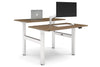 Just Right Height Adjustable 2 Person H-Bench Workstation - White Frame [1400L x 700W] - Thumbnail 8 