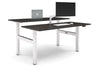 Just Right Height Adjustable 2 Person H-Bench Workstation - White Frame [1600L x 700W] - Thumbnail 9 