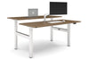 Just Right Height Adjustable 2 Person H-Bench Workstation - White Frame [1800L x 700W] - Thumbnail 8 