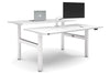 Just Right Height Adjustable 2 Person H-Bench Workstation - White Frame [1800L x 800W with Cable Scallop] - Thumbnail 7 