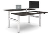 Just Right Height Adjustable 2 Person H-Bench Workstation - White Frame [1800L x 800W with Cable Scallop] - Thumbnail 9 