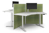 Just Right Height Adjustable 3 Person 120 Degree Workstation - Thumbnail 5 