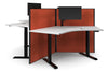 Just Right Height Adjustable 3 Person 120 Degree Workstation - Thumbnail 10 