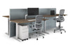 Just Right Height Adjustable 4 Person Bench Workstation [1200L x 800W with Cable Scallop] - Thumbnail 2 