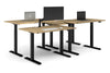 Just Right Height Adjustable 4 Person Bench Workstation [1200L x 800W with Cable Scallop] - Thumbnail 9 