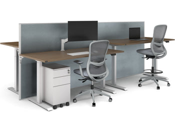 Just Right Height Adjustable 4 Person Bench Workstation [1400L x 700W] Jasonl 