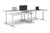 Just Right Height Adjustable 4 Person Bench Workstation [1600L x 800W with Cable Scallop] - Thumbnail 1 
