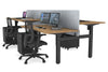 Just Right Height Adjustable 4 Person H-Bench Workstation - Black Frame [1400L x 800W] - Thumbnail 123 