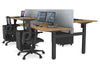 Just Right Height Adjustable 4 Person H-Bench Workstation - Black Frame [1400L x 800W] - Thumbnail 122 