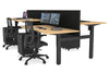 Just Right Height Adjustable 4 Person H-Bench Workstation - Black Frame [1400L x 800W] - Thumbnail 23 