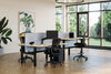Just Right Height Adjustable 4 Person H-Bench Workstation - Black Frame [1600L x 700W] - Thumbnail 2 