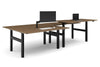 Just Right Height Adjustable 4 Person H-Bench Workstation - Black Frame [1600L x 800W] - Thumbnail 8 