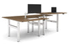 Just Right Height Adjustable 4 Person H-Bench Workstation - White Frame [1200L x 800W] - Thumbnail 8 