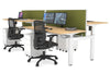 Just Right Height Adjustable 4 Person H-Bench Workstation - White Frame [1400L x 700W] - Thumbnail 76 