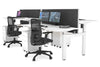 Just Right Height Adjustable 4 Person H-Bench Workstation - White Frame [1400L x 700W] - Thumbnail 19 