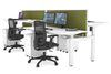 Just Right Height Adjustable 4 Person H-Bench Workstation - White Frame [1400L x 700W] - Thumbnail 14 