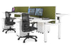 Just Right Height Adjustable 4 Person H-Bench Workstation - White Frame [1400L x 700W] - Thumbnail 13 