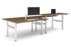 Just Right Height Adjustable 4 Person H-Bench Workstation - White Frame [1800L x 700W] - Thumbnail 8 