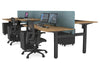 Just Right Height Adjustable 6 Person H-Bench Workstation - Black Frame [1400L x 800W with Cable Scallop] - Thumbnail 127 