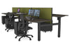 Just Right Height Adjustable 6 Person H-Bench Workstation - Black Frame [1400L x 800W with Cable Scallop] - Thumbnail 61 