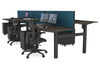 Just Right Height Adjustable 6 Person H-Bench Workstation - Black Frame [1400L x 800W with Cable Scallop] - Thumbnail 63 