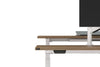 Just Right Height Adjustable 6 Person H-Bench Workstation - White Frame [1400L x 800W with Cable Scallop] - Thumbnail 5 