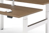 Just Right Height Adjustable 6 Person H-Bench Workstation - White Frame [1400L x 800W with Cable Scallop] - Thumbnail 4 
