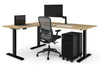 Just Right Height Adjustable Corner Workstation [1400L x 1550W with Cable Scallop] - Thumbnail 10 
