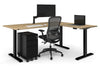 Just Right Height Adjustable Corner Workstation [1400L x 1550W with Cable Scallop] - Thumbnail 9 