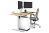 Just Right Height Adjustable Desk [1600L x 800W with Cable Scallop] - Thumbnail 2 