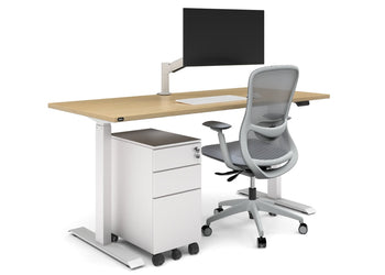 Just Right Height Adjustable Desk [1800L x 800W with Cable Scallop] Jasonl 