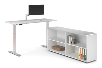  - Just Right Height Adjustable Desk Executive Setting [1600L x 700W] - 1