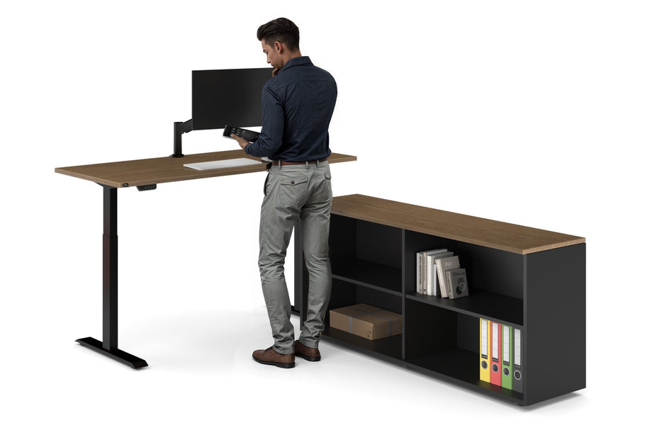 Environmental image of Just Right Height Adjustable Desk Executive Setting [1600L x 700W]