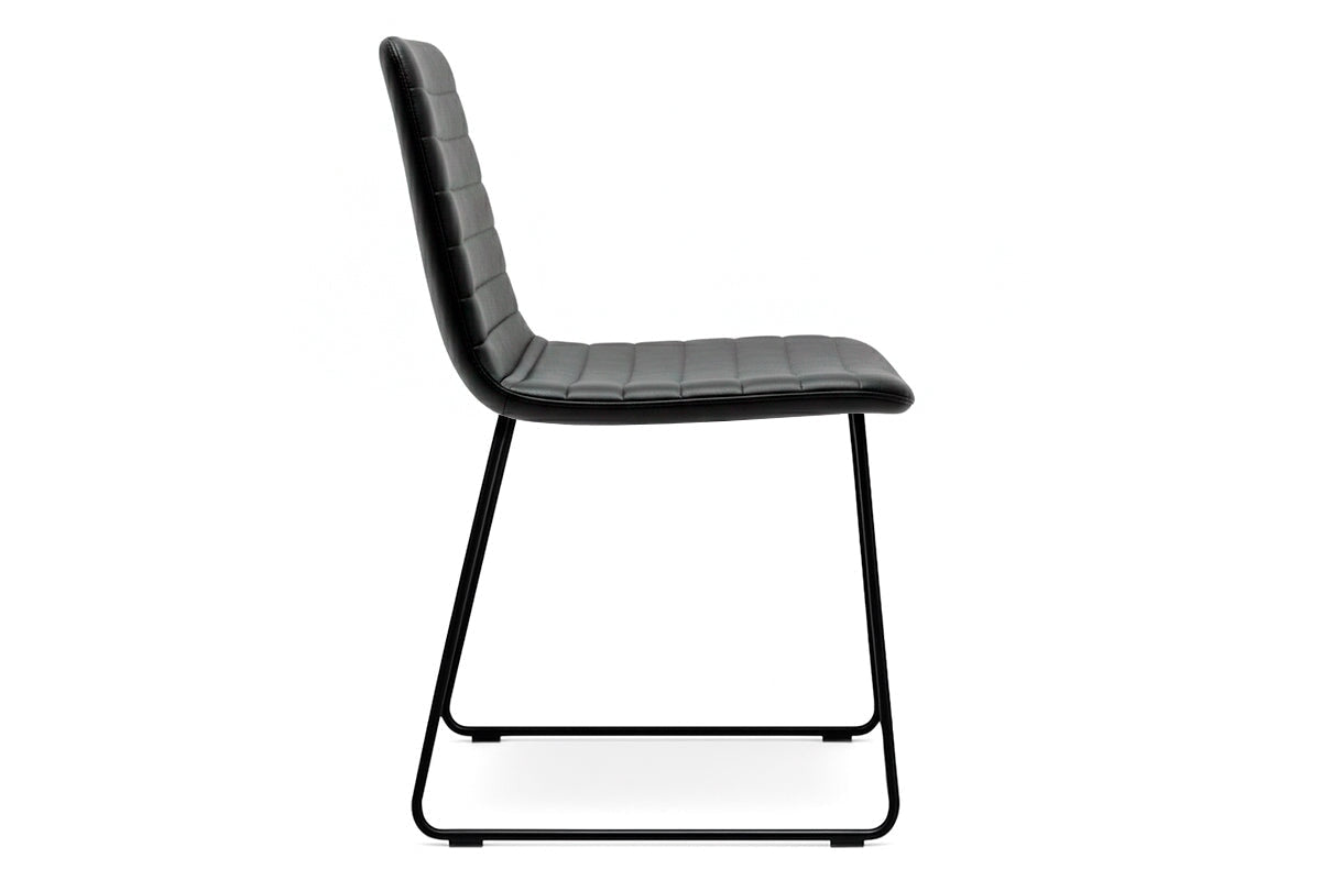 Lark Conference/Training Chair Sled Base-PU black arms 