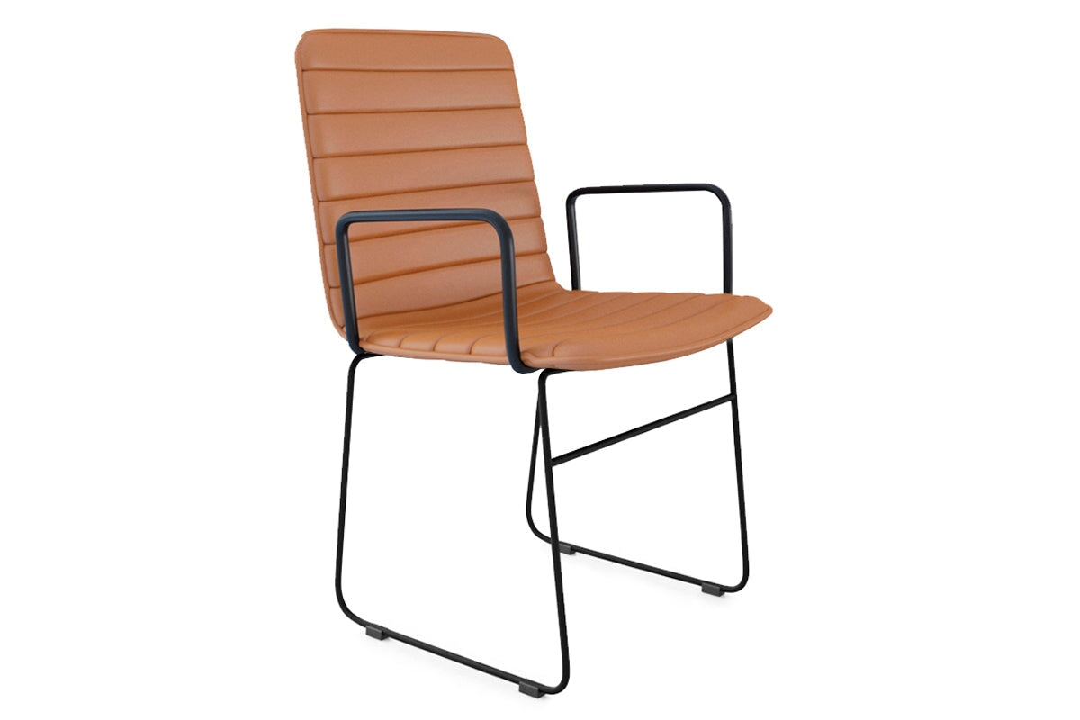 Lark Conference/Training Chair - Sled Base Jasonl brown/PU arms 