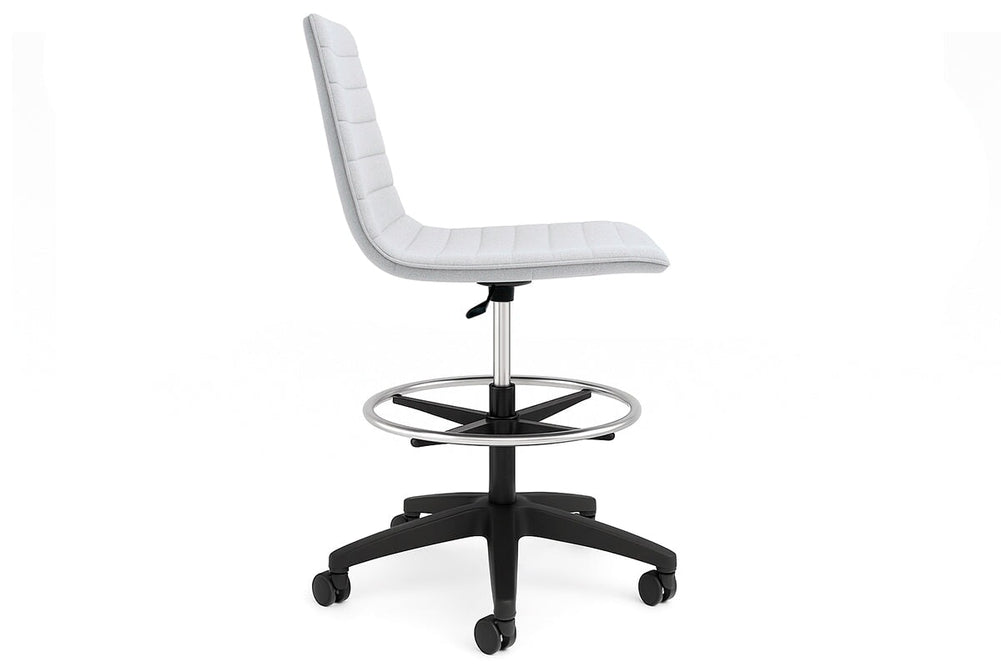 Lark Drafting Chair-PU black arms 