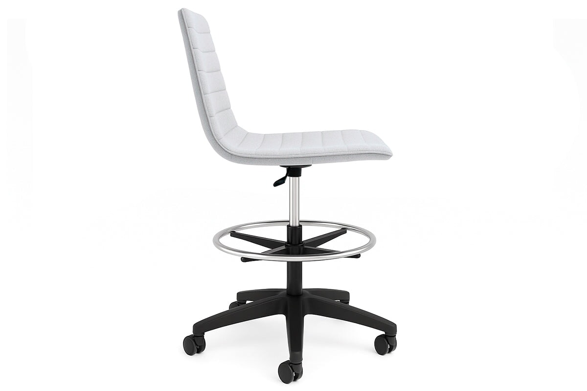 Lark Drafting Chair-PU black arms 